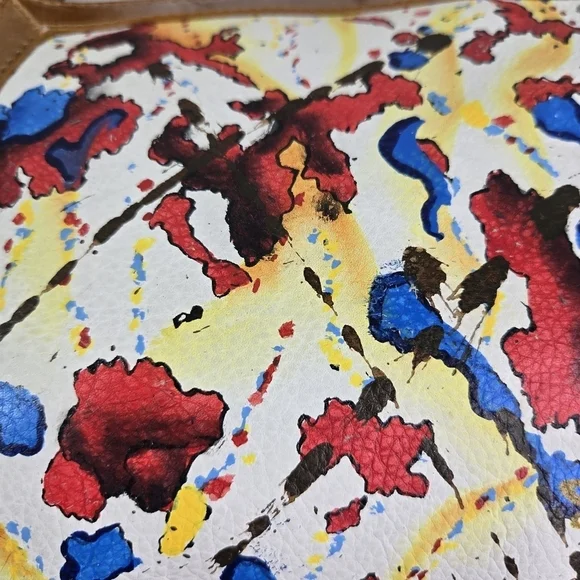 Artist Expressions by Sharif hand painted leather purse